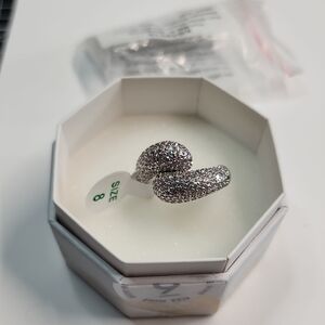 Bomb Party Ring Elegant Silver Women's Jewelry Size 8